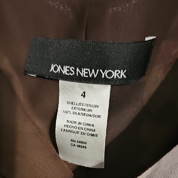 Jones New York Silk Blue and Gold Maxi Sundress. Size 4. Nwot. - Picture 2 of 4